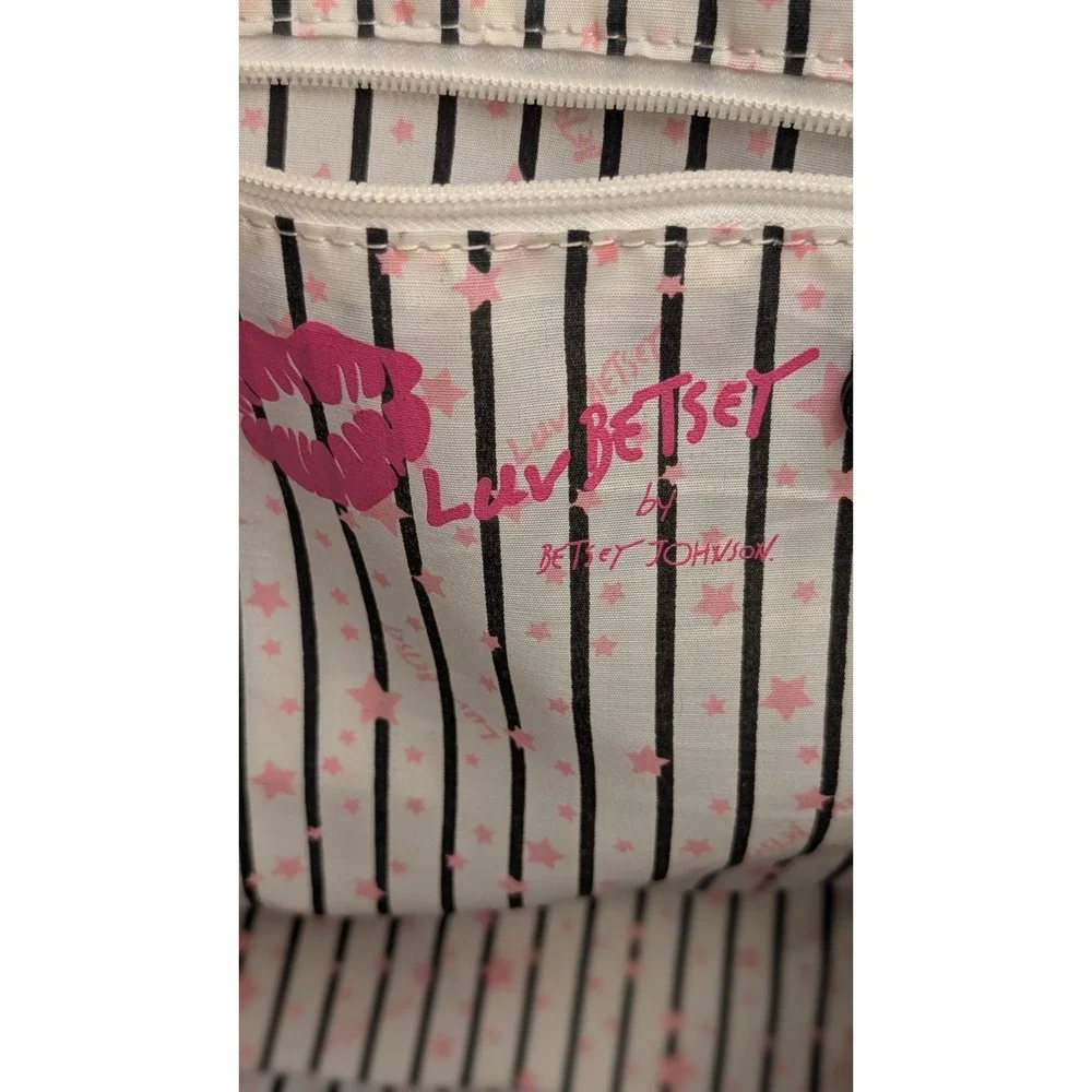 Luv Betsey Johnson Girl's School Backpack Cat Theme White & Pink Kitty Bag